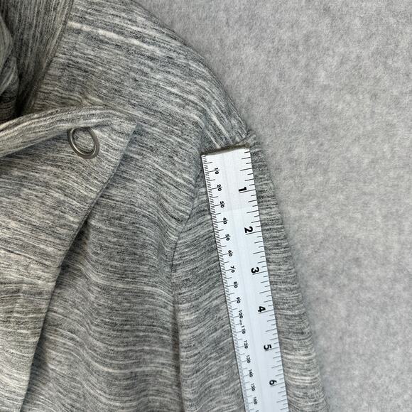 Danskin French Terry Bliss Wrap Sweater Women Size XL Heather Gray Cardigan Snap - Picture 14 of 15